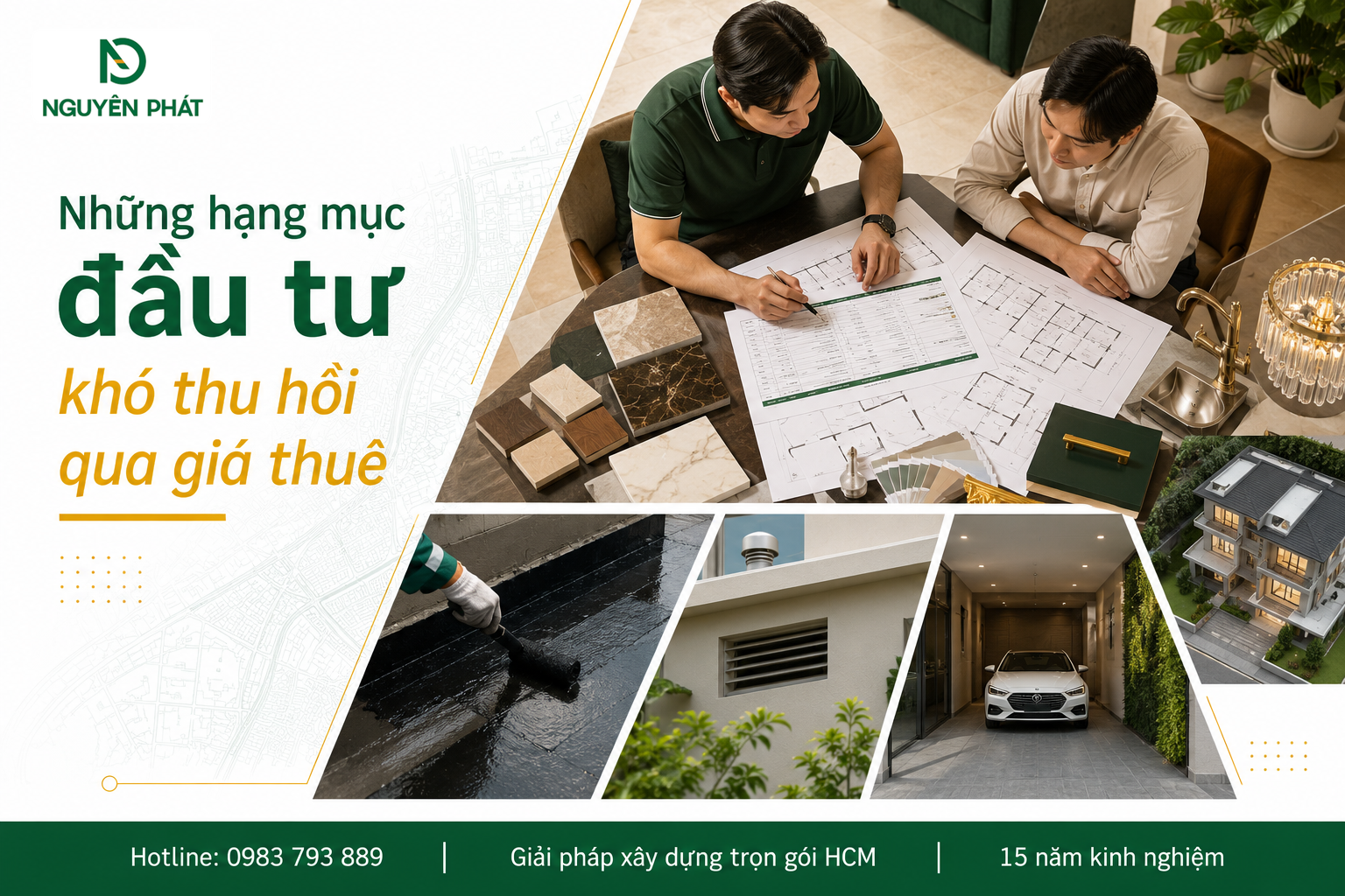 Những hạng mục đầu tư khó thu hồi qua giá thuê